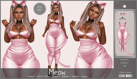 Second Life Marketplace - Dark Angel : Meow Set - Pink [Legacy|Pinup